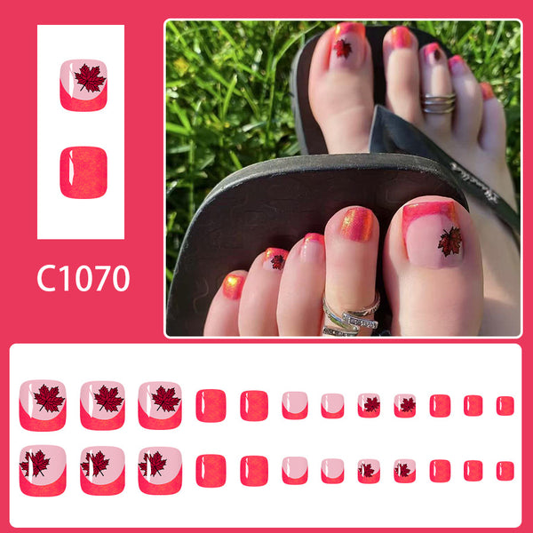 12 Sizes-24 Pcs Press On Nails C1070