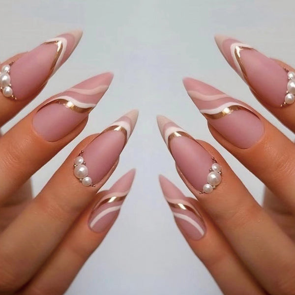 12 Sizes-24 Pcs Press On Nails JP1799