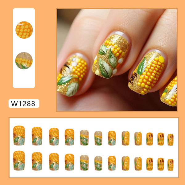 12 Sizes-24 Pcs Press On Nails W1288