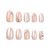 Almond Medium Oval Pink Press on Nails