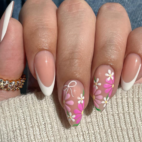 12 Sizes-24 Pcs Press On Nails W1944
