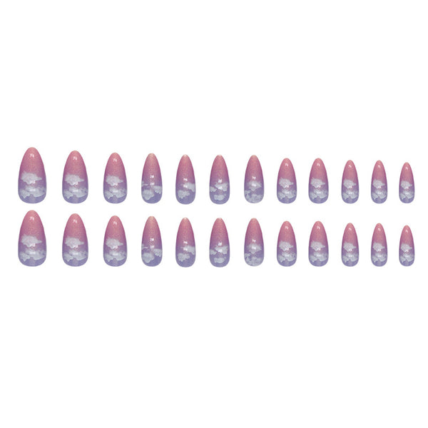 12 Sizes-24 Pcs Press On Nails W1389