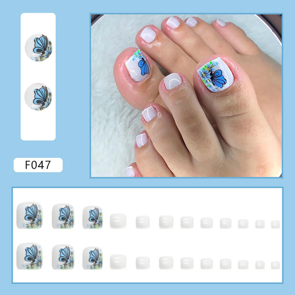 12 Sizes-24 Pcs Press On Nails F047