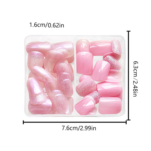 48 Pcs Press On Nails GlossyGlitter-2-48pcs