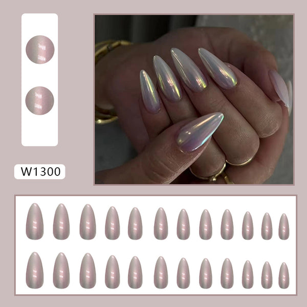 12 Sizes-24 Pcs Press On Nails W1300