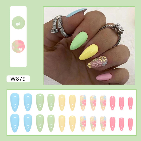 12 Sizes-24 Pcs Press On Nails W879