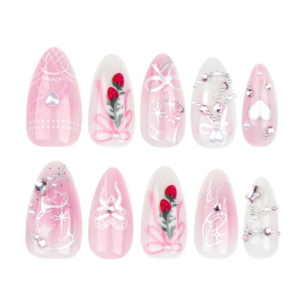 12 Sizes-24 Pcs Press On Nails JP3404