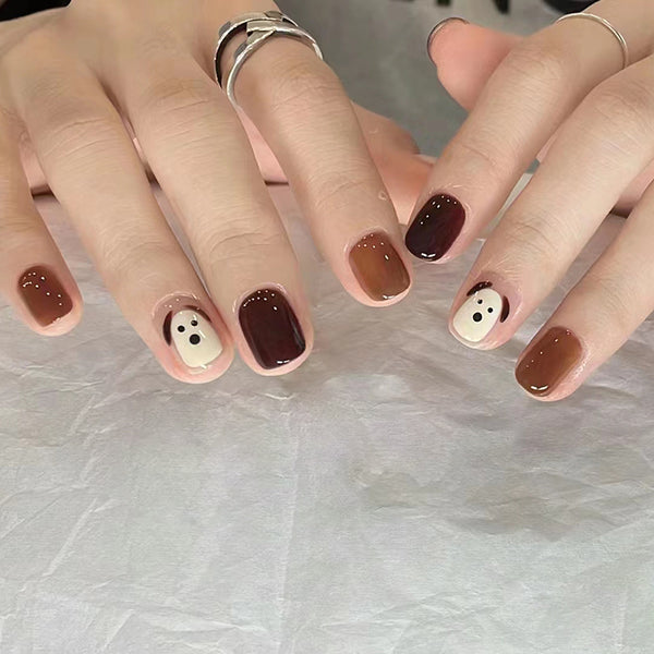 12 Sizes-24 Pcs Press On Nails R844