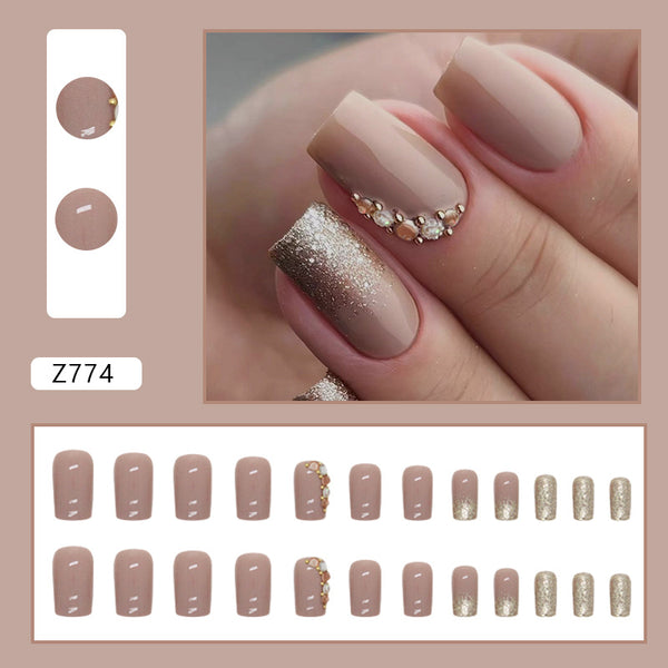 12 Sizes-24 Pcs Press On Nails Z774
