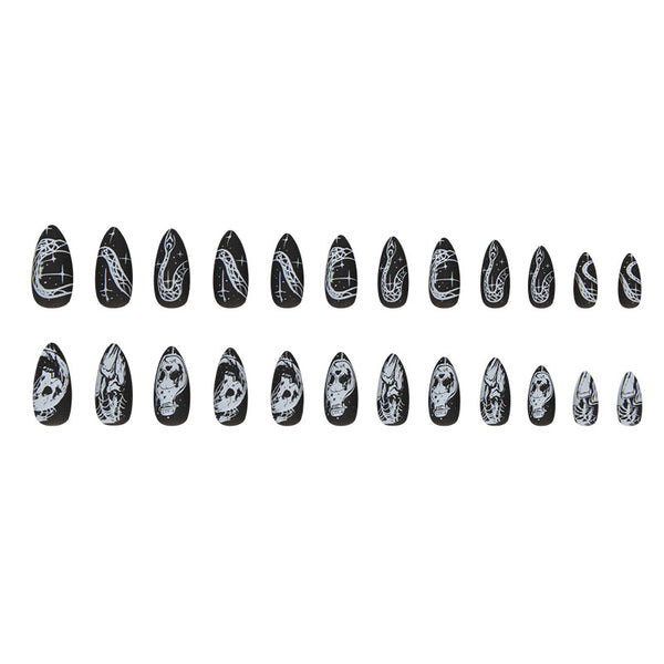 12 Sizes-24 Pcs Press On Nails W830