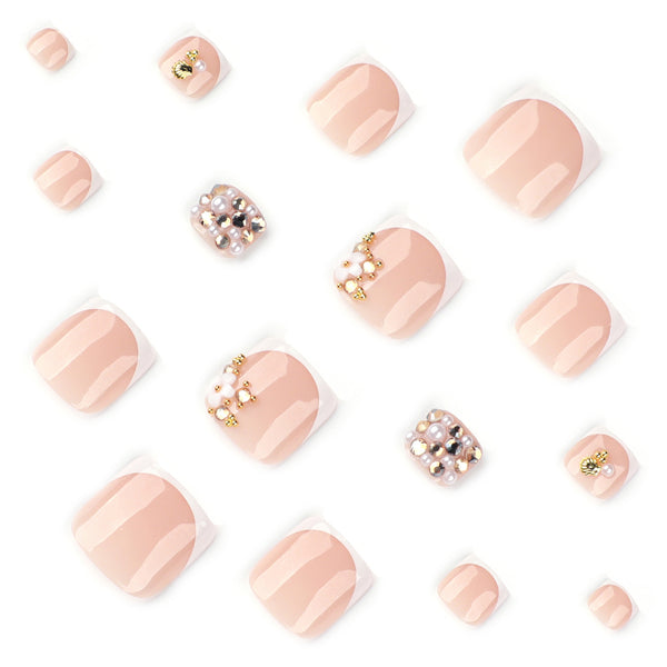 12 Sizes-24 Pcs Press On Nails JP4257