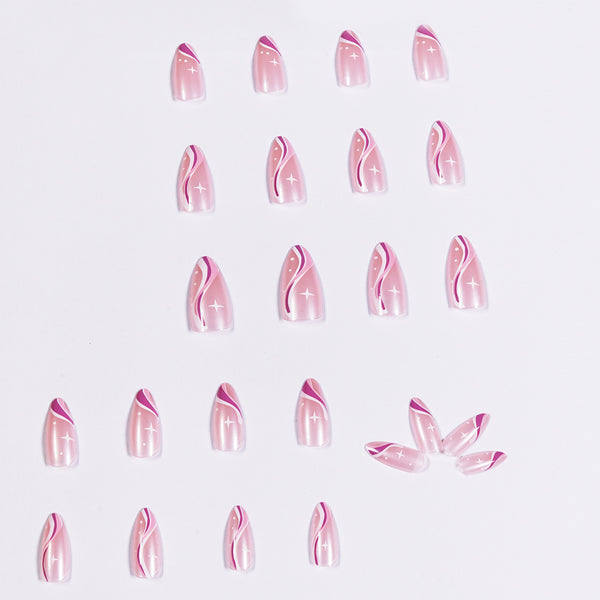 12 Sizes-24 Pcs Press On Nails JP1068