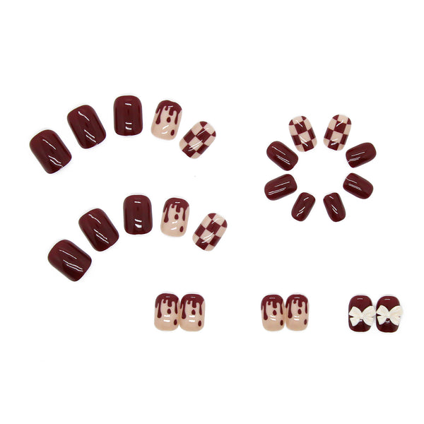 12 Sizes-24 Pcs Press On Nails Z198