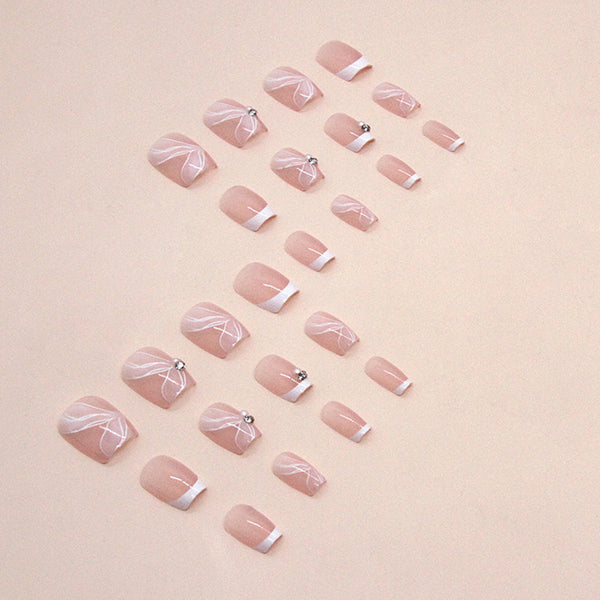 12 Sizes-24 Pcs Press On Nails Z786
