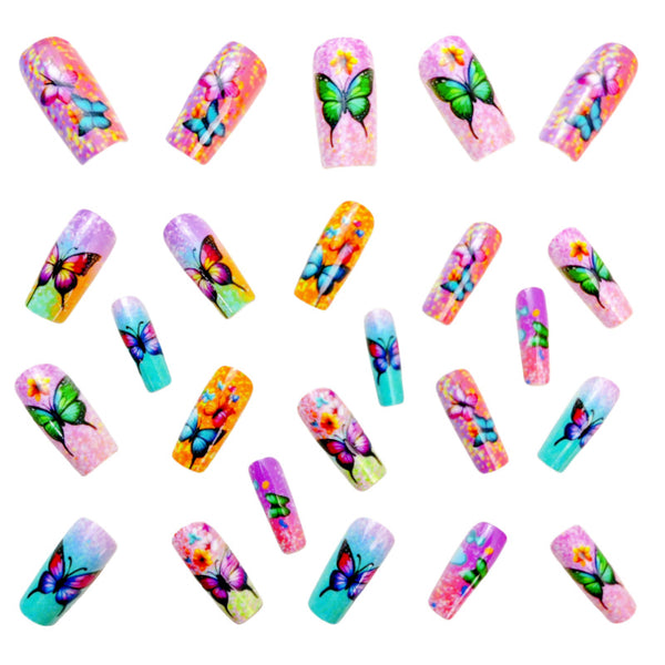 12 Sizes-24 Pcs Press On Nails Y649