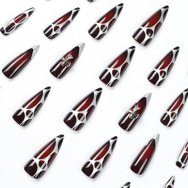 12 Sizes-24 Pcs Press On Nails JP2052