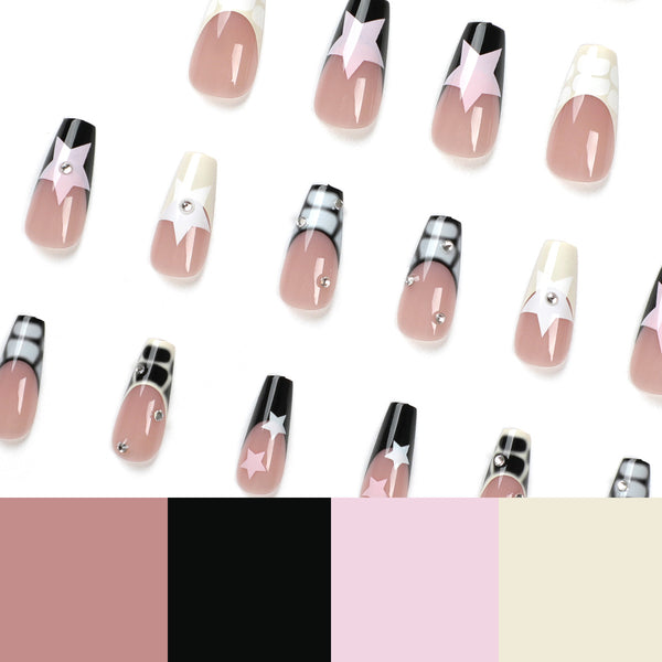12 Sizes-24 Pcs Press On Nails JP2749