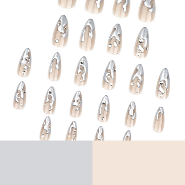 12 Sizes-24 Pcs Press On Nails JP3427