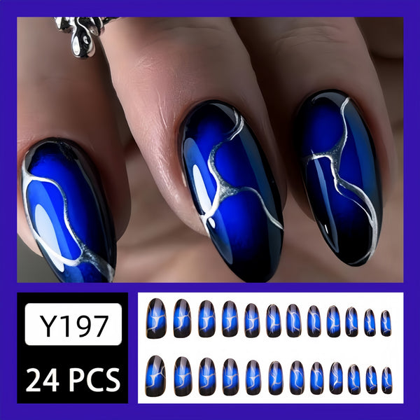 12 Sizes-24 Pcs Press On Nails Y197