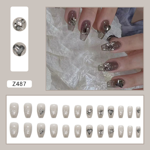 12 Sizes-24 Pcs Press On Nails Z487