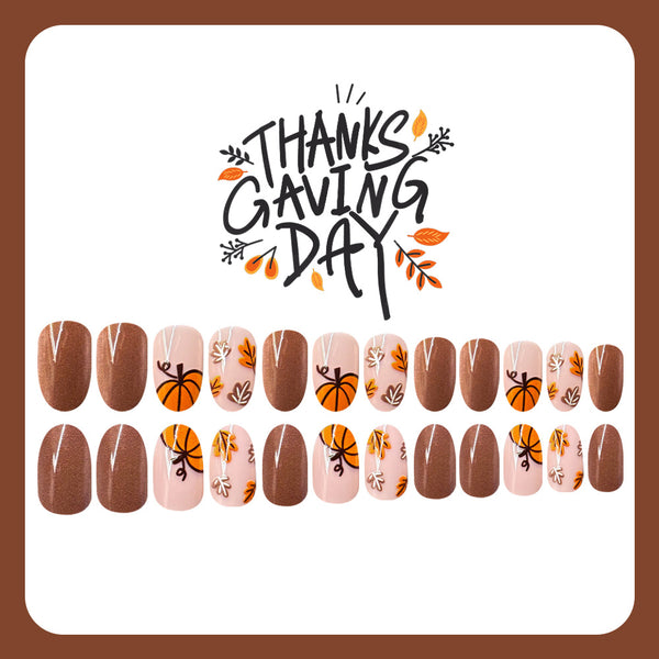 12 Sizes-24 Pcs Press On Nails YX155