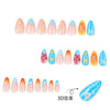12 Sizes-24 Pcs Press On Nails JP3900