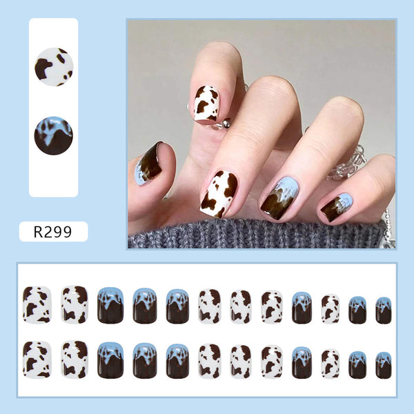 12 Sizes-24 Pcs Press On Nails R281