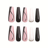 12 Sizes-24 Pcs Press On Nails JP3082
