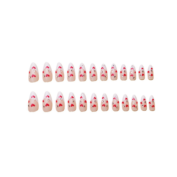 12 Sizes-24 Pcs Press On Nails D016
