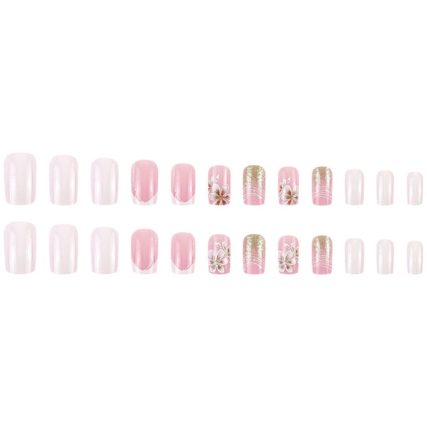 12 Sizes-24 Pcs Press On Nails DY2046-B7