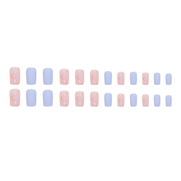 12 Sizes-24 Pcs Press On Nails W648