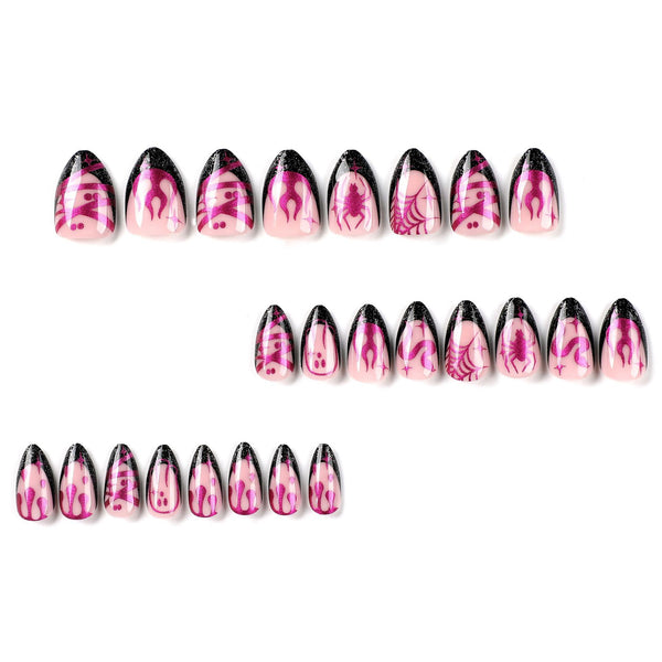 12 Sizes-24 Pcs Press On Nails JP2504
