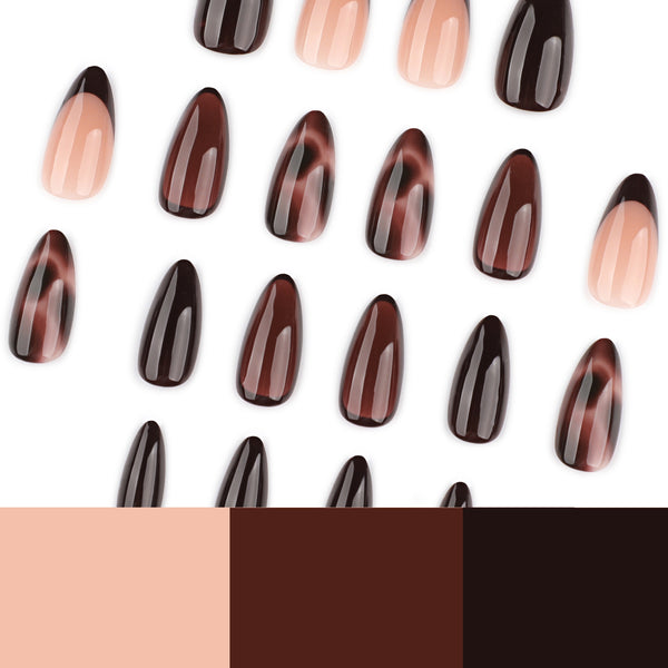 12 Sizes-24 Pcs Press On Nails JP4094