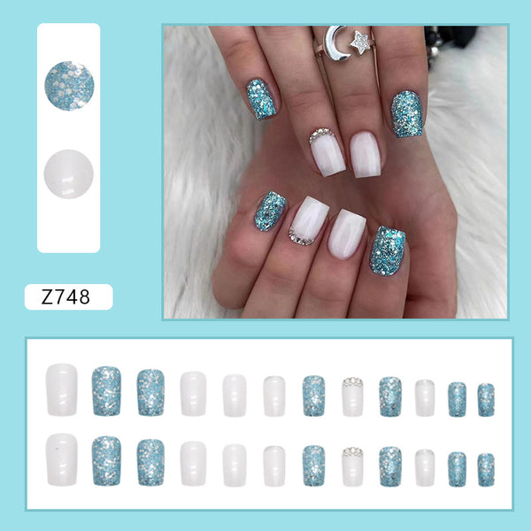 12 Sizes-24 Pcs Press On Nails Z748