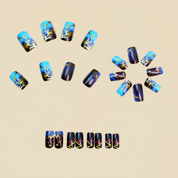 12 Sizes-24 Pcs Press On Nails Y903
