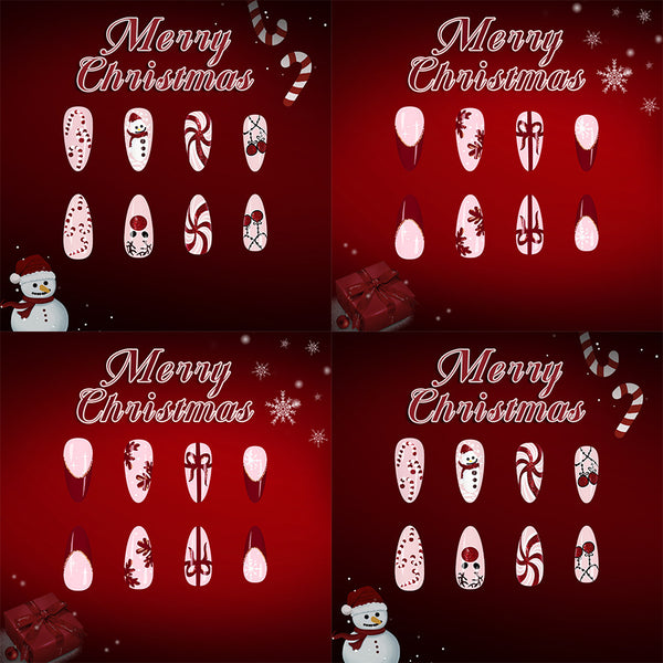 48 Pcs Press On Nails Xmas-4-48pcs