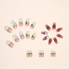 12 Sizes-24 Pcs Press On Nails Z597
