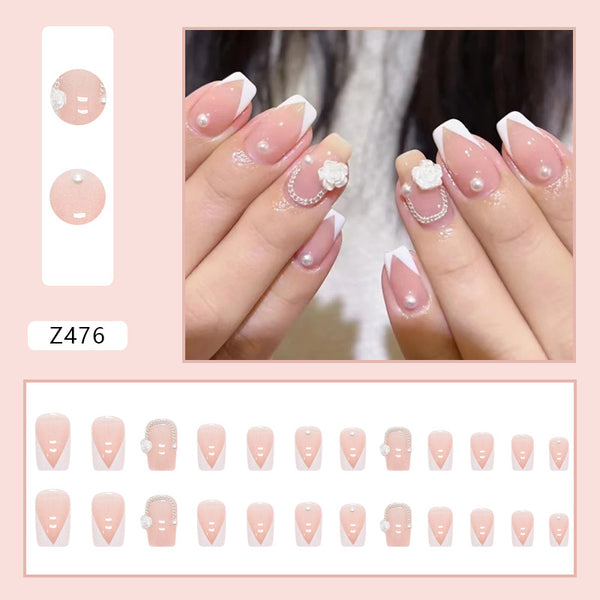 12 Sizes-24 Pcs Press On Nails Z476