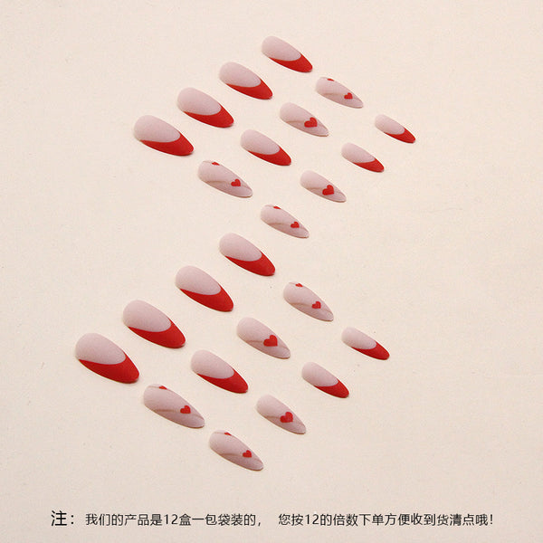 12 Sizes-24 Pcs Press On Nails W413