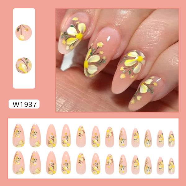 12 Sizes-24 Pcs Press On Nails W1937