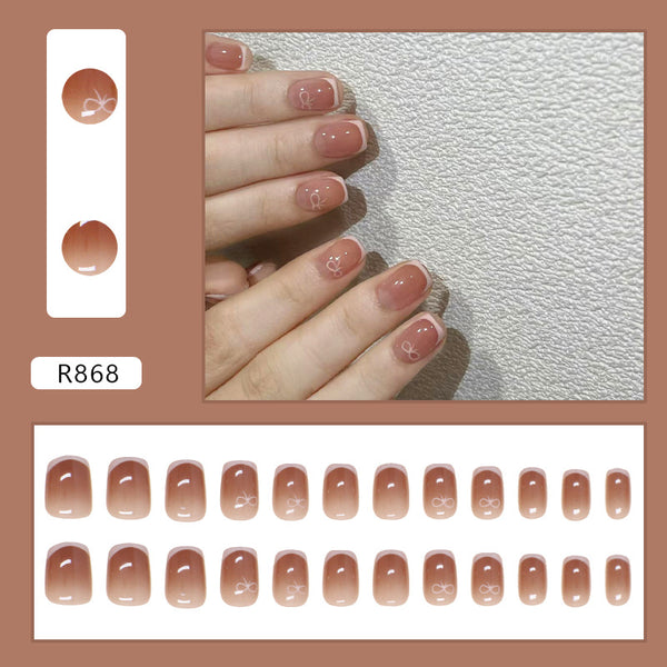 12 Sizes-24 Pcs Press On Nails R868