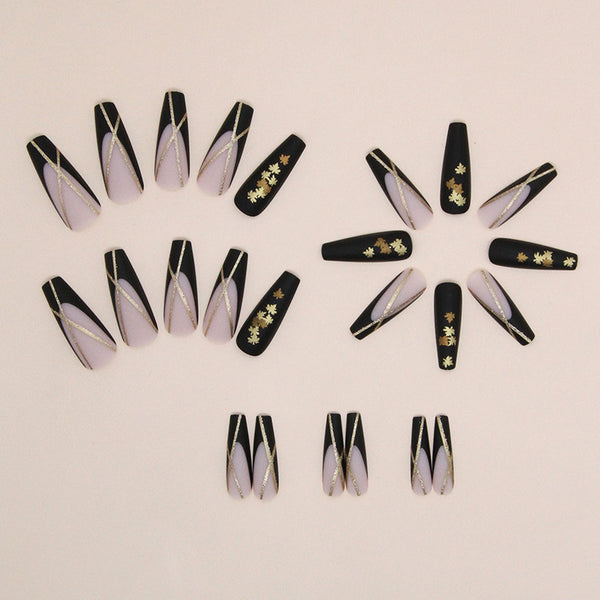 12 Sizes-24 Pcs Press On Nails W1372