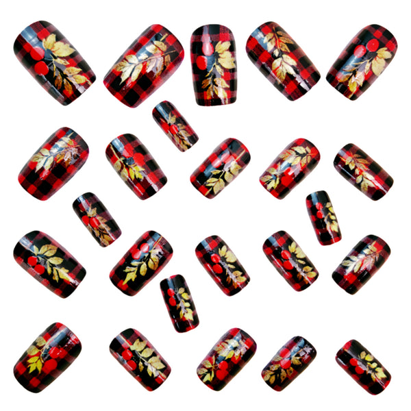 12 Sizes-24 Pcs Press On Nails Y1503