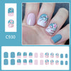 12 Sizes-24 Pcs Press On Nails C930