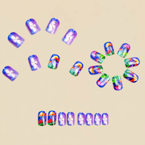 12 Sizes-24 Pcs Press On Nails Y1302