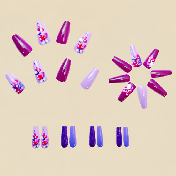 12 Sizes-24 Pcs Press On Nails Y502