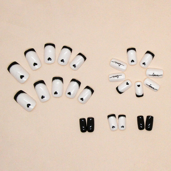 12 Sizes-24 Pcs Press On Nails W444