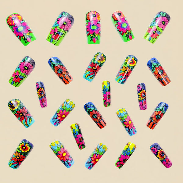 12 Sizes-24 Pcs Press On Nails Y590
