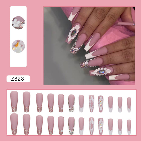 12 Sizes-24 Pcs Press On Nails Z828