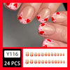 12 Sizes-24 Pcs Press On Nails Y116